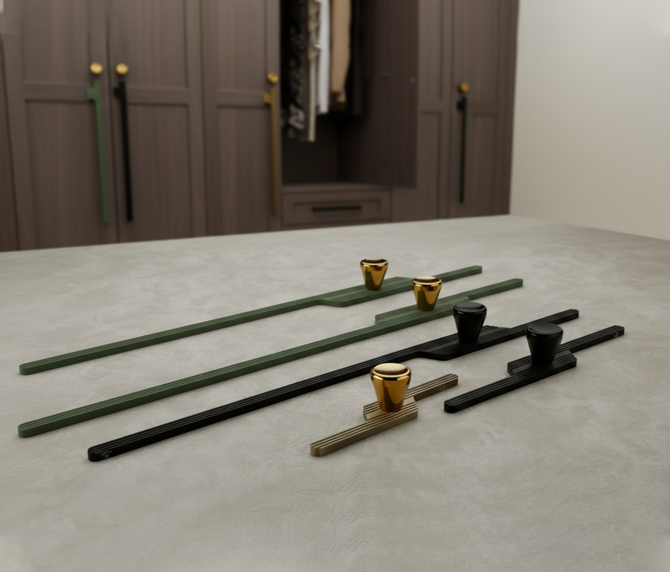 Aluminium Long Wardrobe Handles